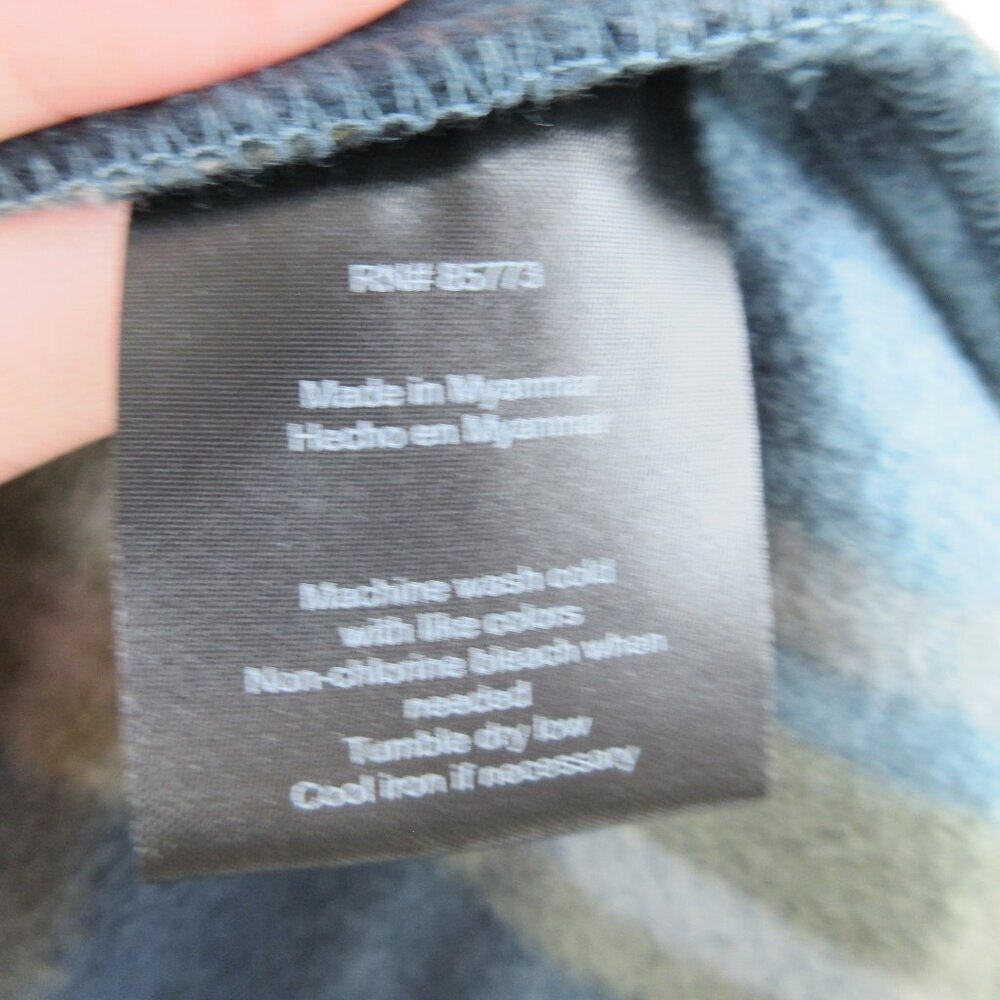 O'Neill Women's Julia Pullover Hoodie Size L 3/4 Zip Pockets Blue Flannel - Picture 5 of 12